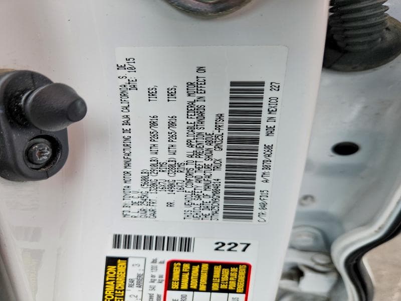 2016 TOYOTA TACOMA SR5 V6 12