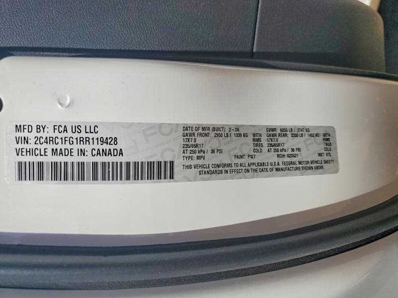 2024 CHRYSLER PACIFICA TOURING 13
