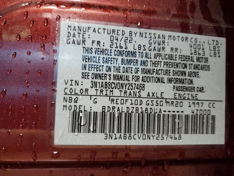 2022 NISSAN SENTRA SV SV 12