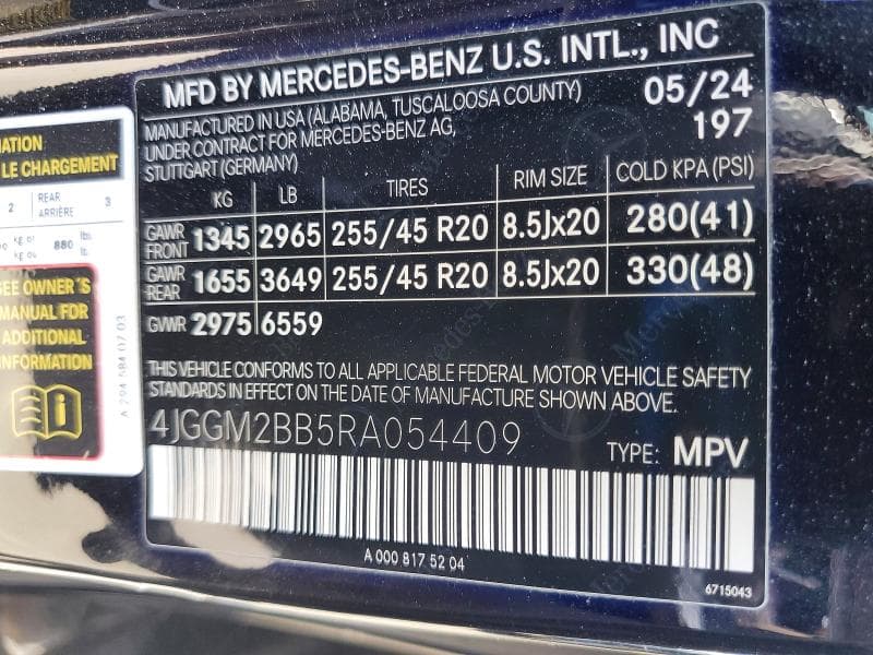 2024 MERCEDES-BENZ EQE SUV 350+ 13