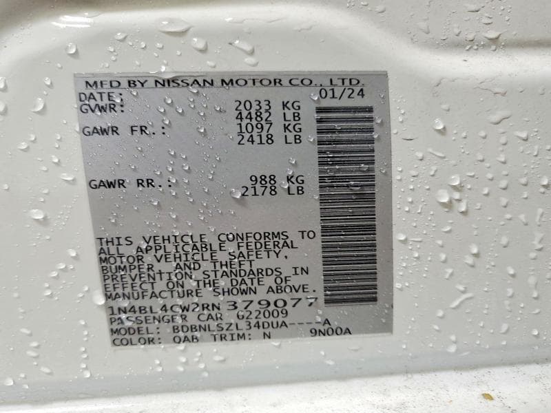 2024 NISSAN ALTIMA SR SR 12