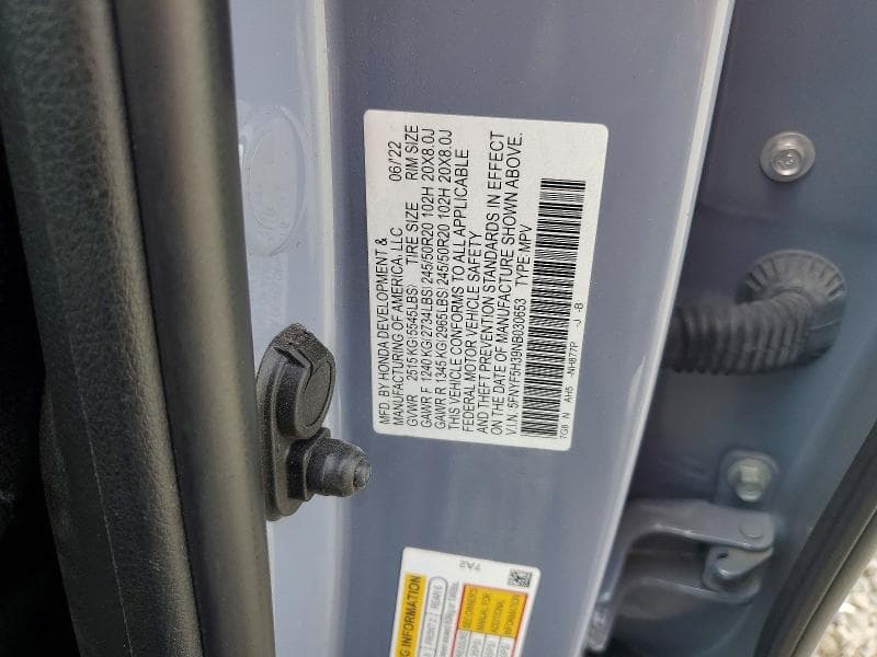 2022 HONDA PILOT SPORT 13