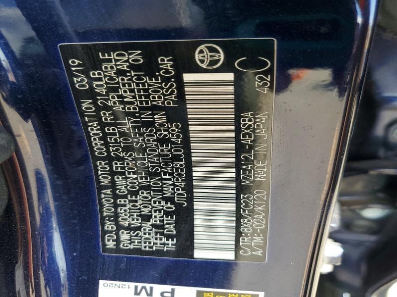 2020 TOYOTA COROLLA SE SE 13