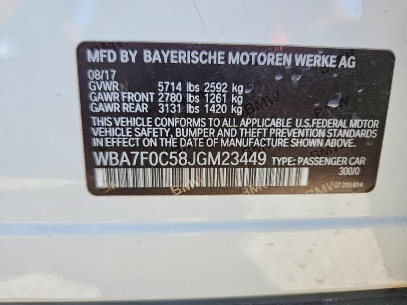 2018 BMW 750 I 13