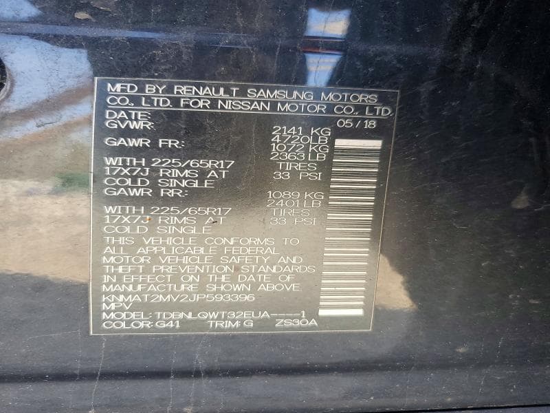 2018 NISSAN ROGUE SV SV 13