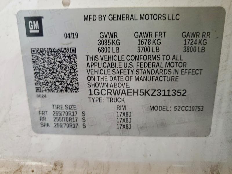 2019 CHEVROLET SILVERADO C1500 12