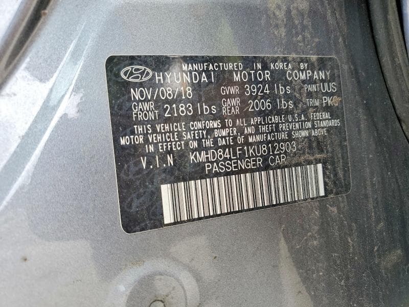 2019 HYUNDAI ELANTRA SEL SEL 13