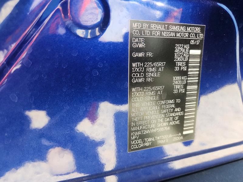 2017 NISSAN ROGUE 14