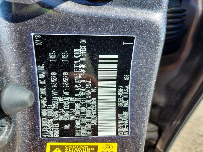 2019 TOYOTA HIGHLANDER LIMITED PLATINUM LIMITED PLATINUM 13
