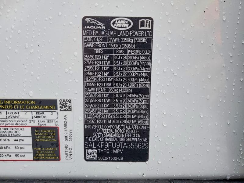 2026 LAND ROVER RANGE ROVER SE 14