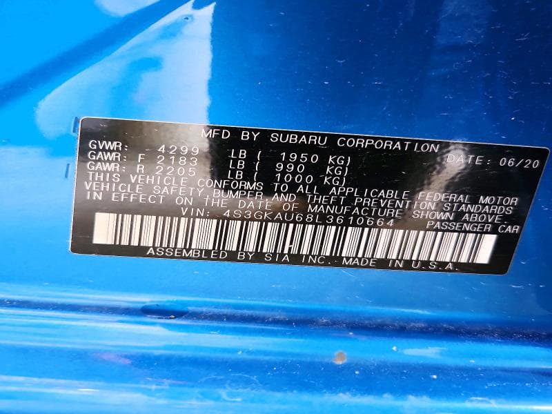 2020 SUBARU IMPREZA 12