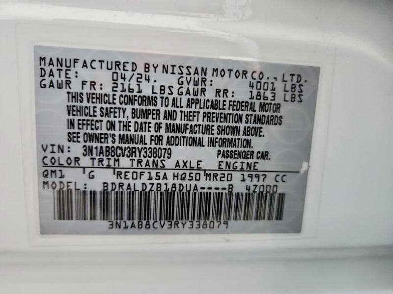 2024 NISSAN SENTRA SV SV 12