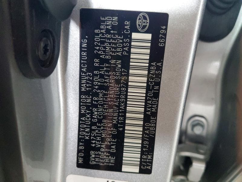 2024 TOYOTA CAMRY LE 12