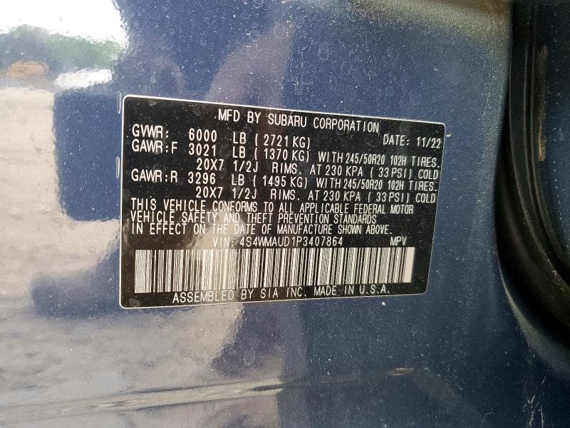 2023 SUBARU ASCENT LIMITED LIMITED 13