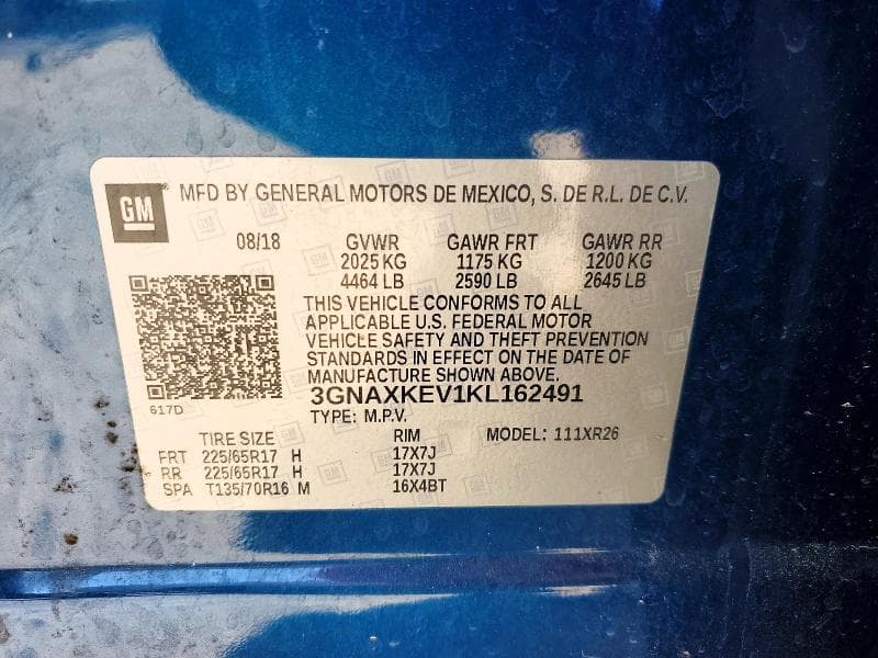 2019 CHEVROLET EQUINOX LT 14