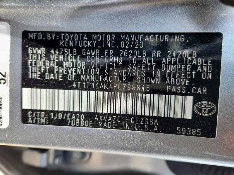 2023 TOYOTA CAMRY SE SE 12