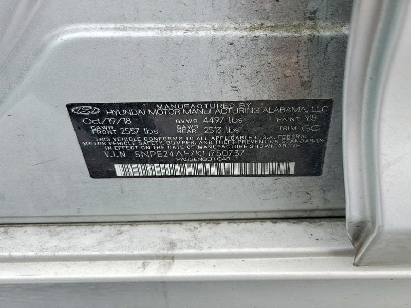 2019 HYUNDAI SONATA SE 12