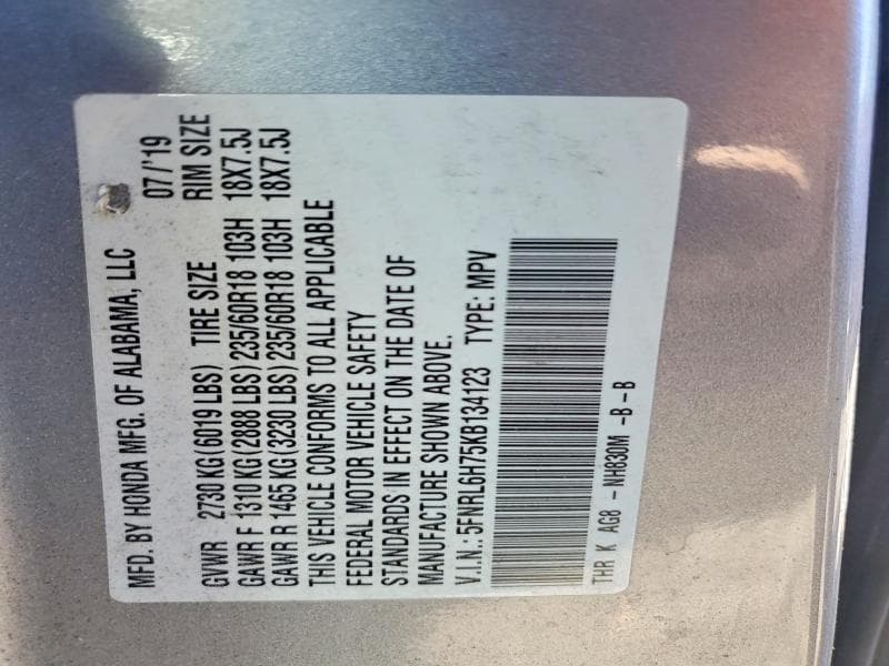 2019 HONDA ODYSSEY EXL EXL 13