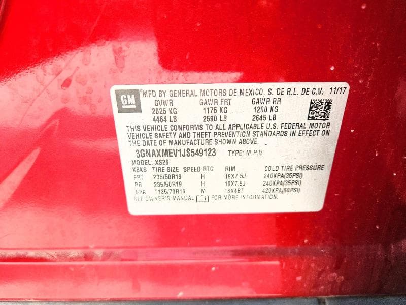 2018 CHEVROLET EQUINOX PREMIER 13