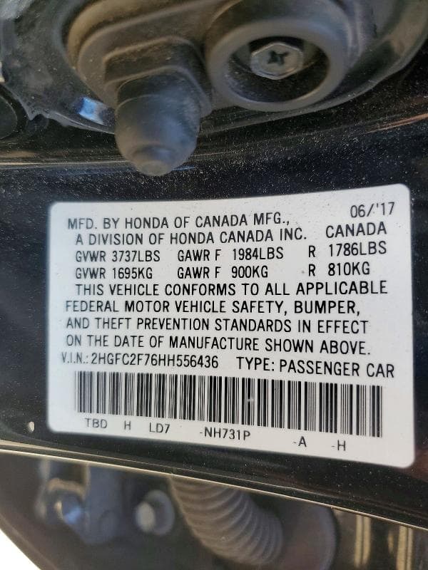 2017 HONDA CIVIC EX 13
