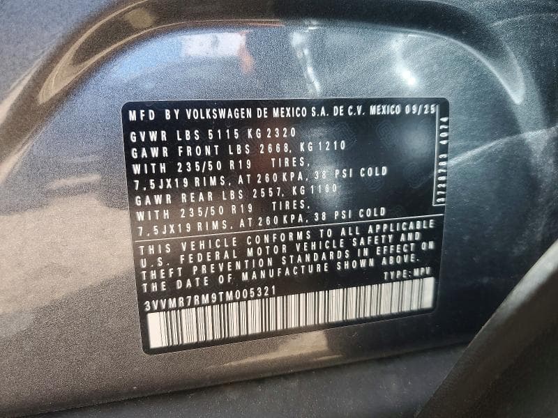 2026 VOLKSWAGEN TIGUAN SE SE 12