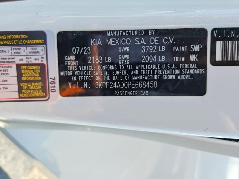 2023 KIA FORTE FE/LXS 12
