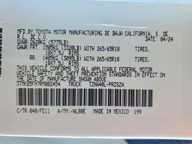 2024 TOYOTA TACOMA TRD SPORT TRD SPORT 13