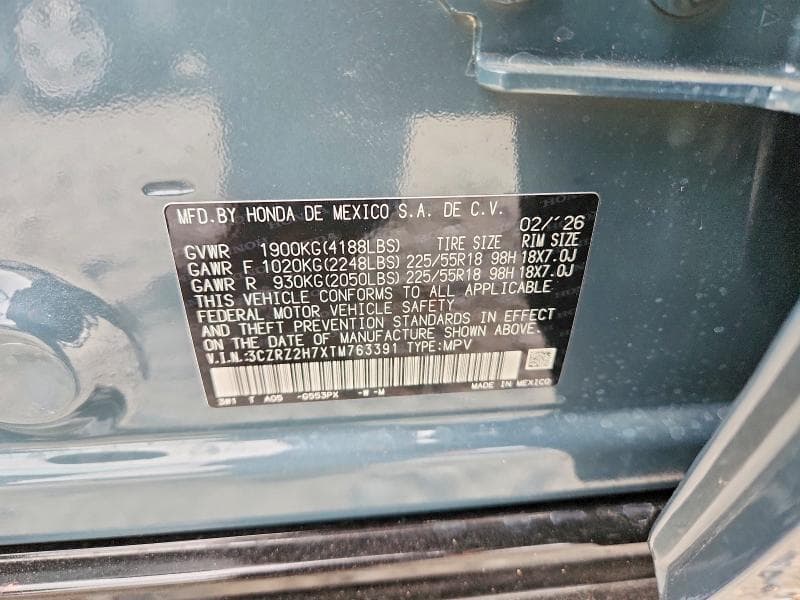 2026 HONDA HR-V EXL 13