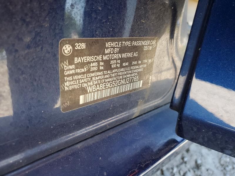 2016 BMW 328 I SULEV 12