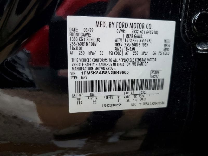 2022 FORD EXPLORER 12