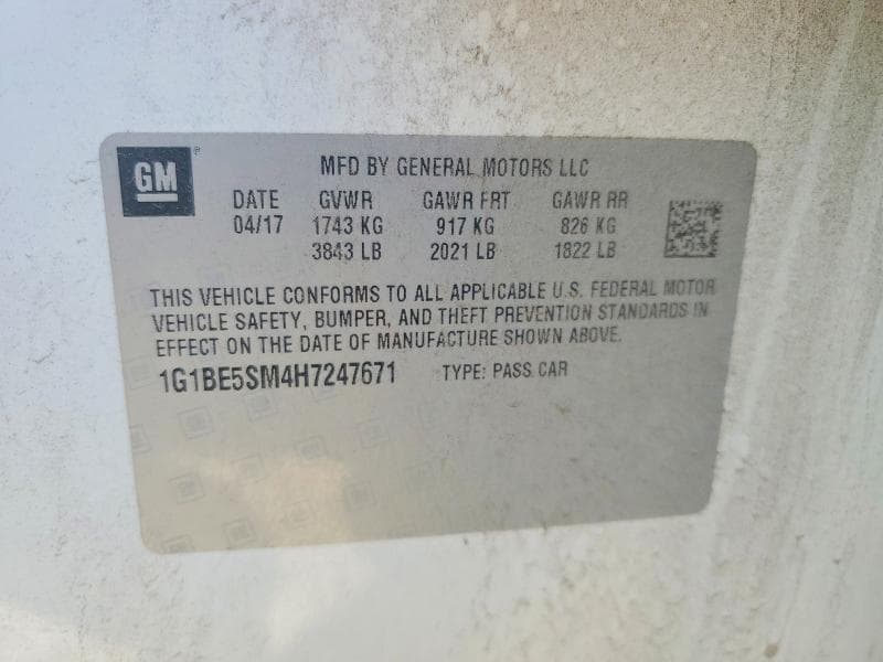 2017 CHEVROLET CRUZE LT 12