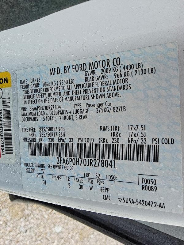 2018 FORD FUSION SE 12