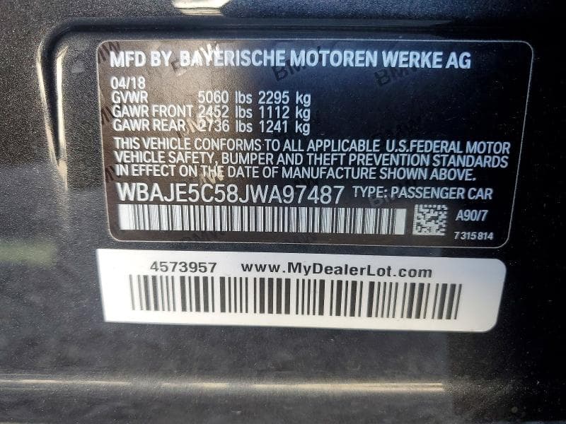 2018 BMW 540 I 12