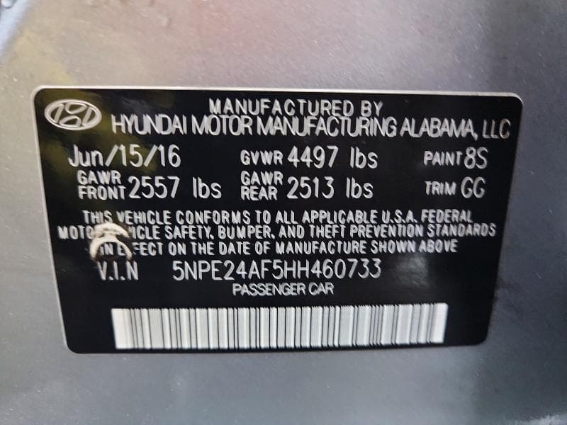 2017 HYUNDAI SONATA SE 13
