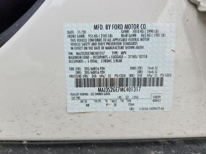 2021 FORD ECOSPORT SE 13