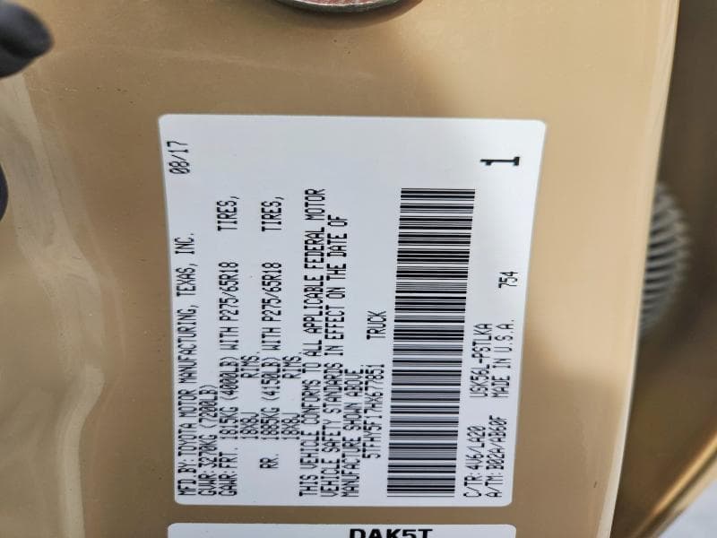 2017 TOYOTA TUNDRA CREWMAX LIMITED 12