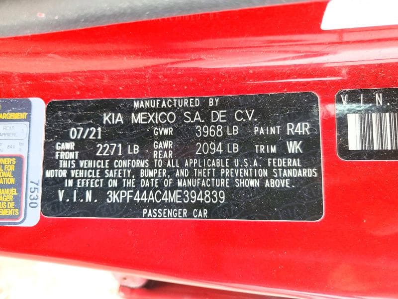 2021 KIA FORTE GT 13