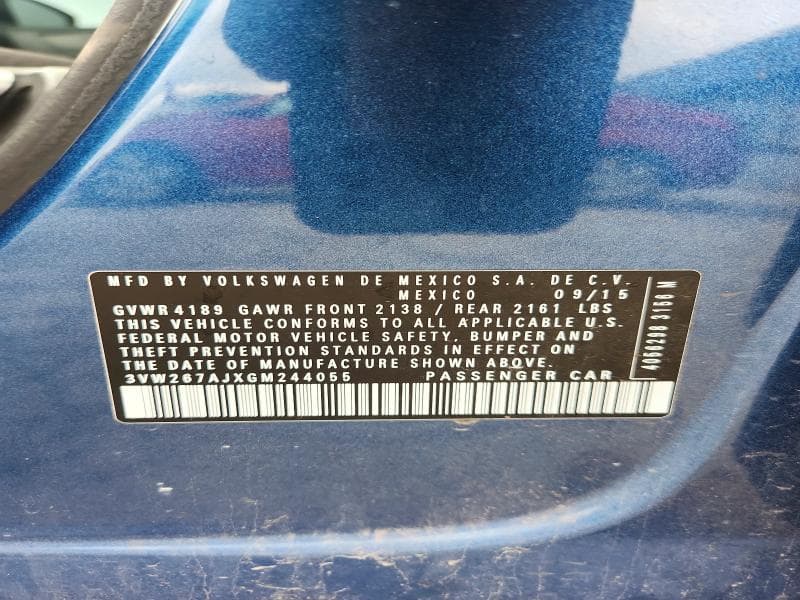 2016 VOLKSWAGEN JETTA S S 12