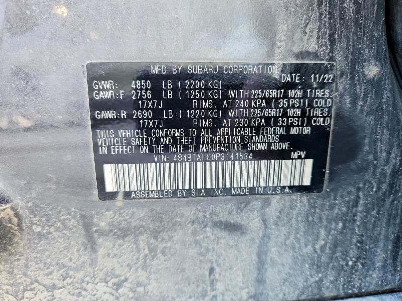 2023 SUBARU OUTBACK PREMIUM 13