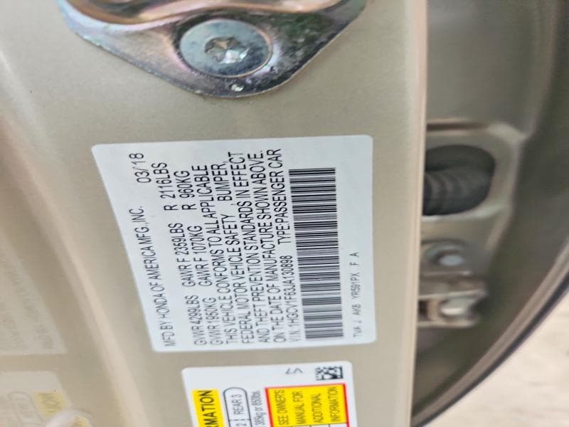 2018 HONDA ACCORD EXL EXL 13