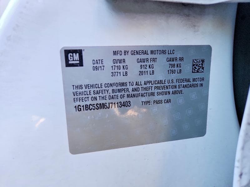 2018 CHEVROLET CRUZE LS 12