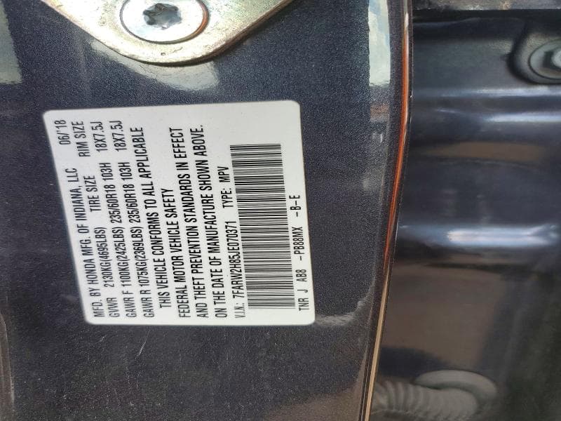 2018 HONDA CR-V EXL 12