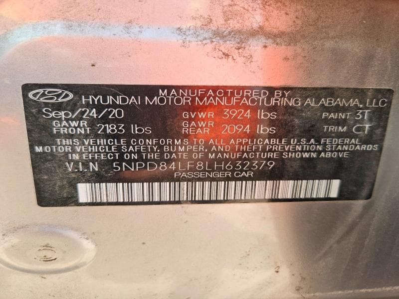 2020 HYUNDAI ELANTRA SEL SEL 12