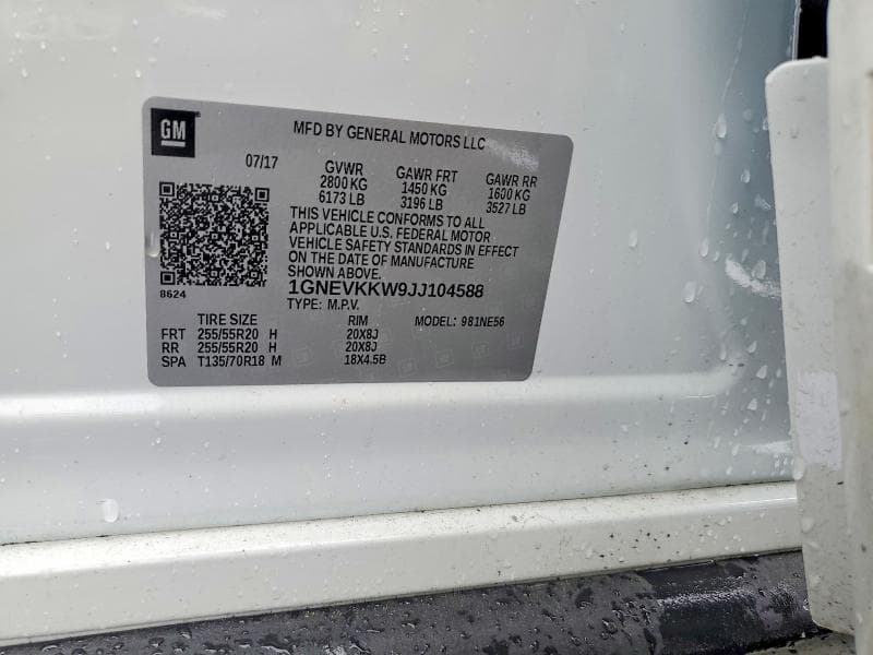 2018 CHEVROLET TRAVERSE HIGH COUNTRY HIGH COUNTRY 12