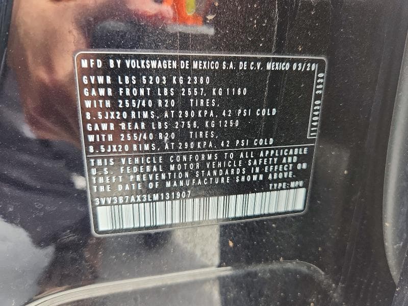 2020 VOLKSWAGEN TIGUAN SE SE 12