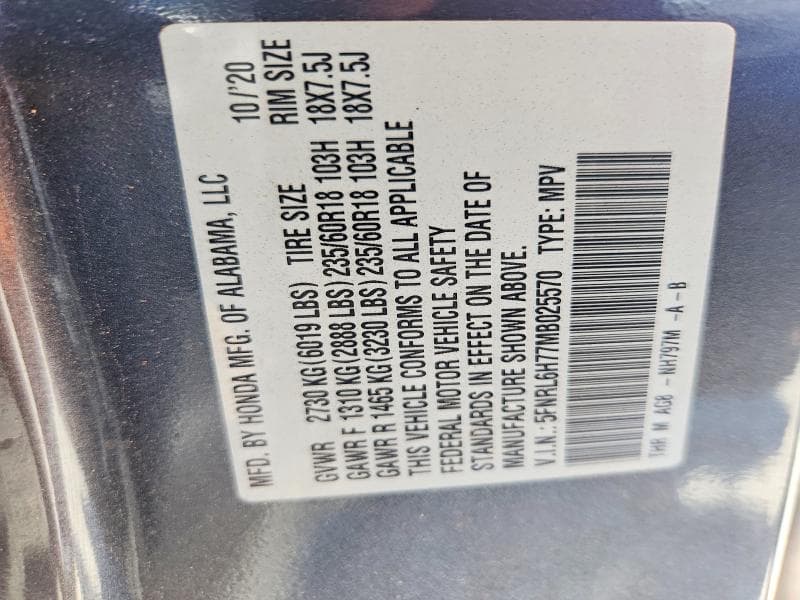2021 HONDA ODYSSEY EXL EXL 13