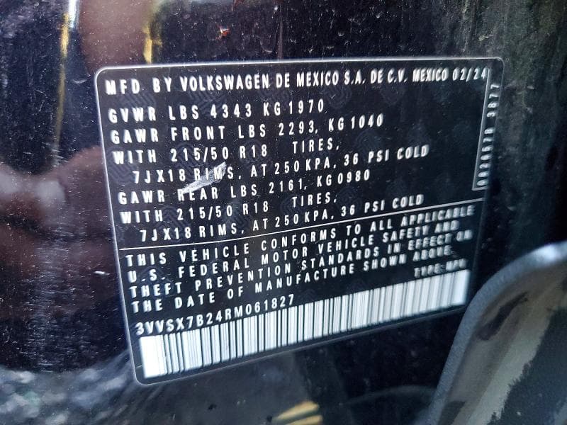 2024 VOLKSWAGEN TAOS SE SE 14