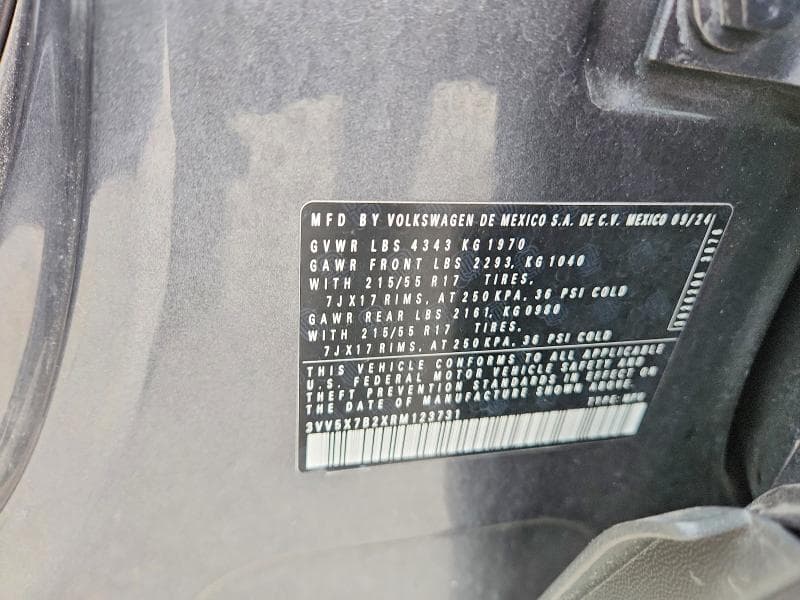 2024 VOLKSWAGEN TAOS S 12