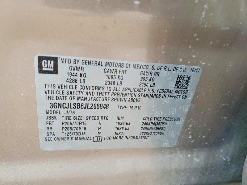 2018 CHEVROLET TRAX 1LT 14