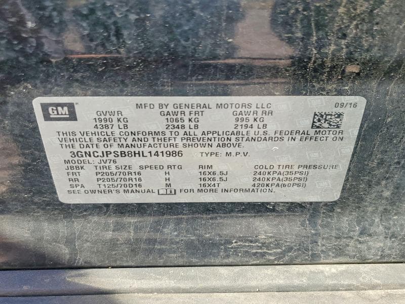 2017 CHEVROLET TRAX 1LT 12